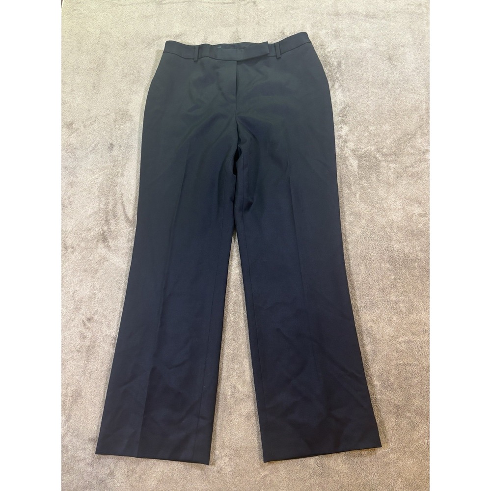 NWT Brooks Brothers Petite Navy Blue 100% Wool Wide Leg Dress Pants 12P